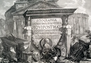 Capriccio van architectonische ruïnes en antiquiteiten, illustratie voor hoofdstuk 